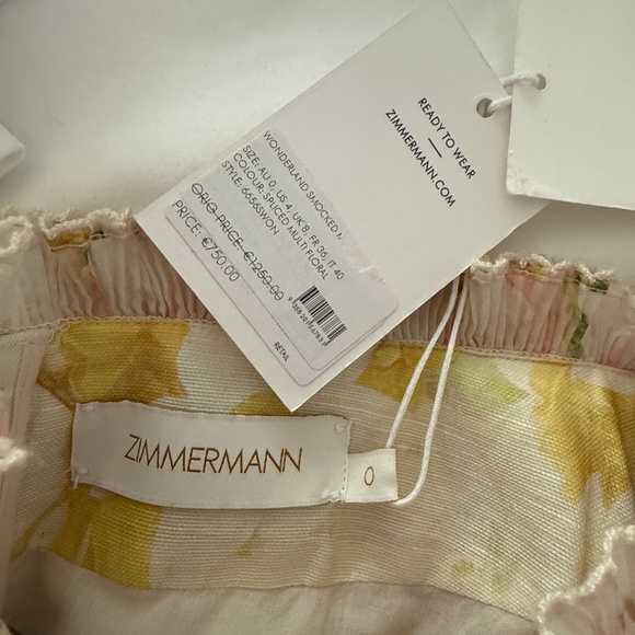 Zimmermann Wonderland Smocked Skirt, NWT - Picture 5 of 10